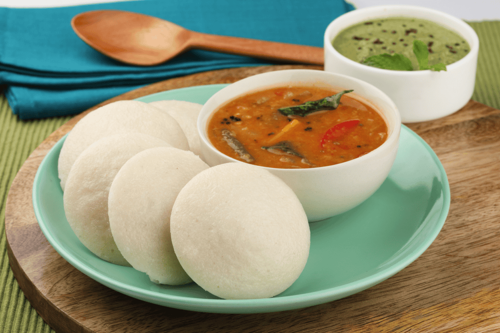 Traditional South Indian Breakfast served at Raj's Corner